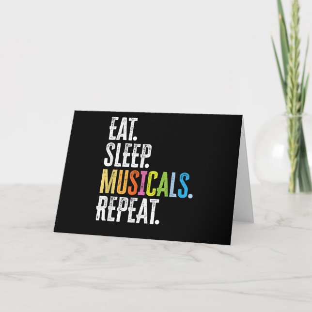 Carte Manger Dormir Comédies Musicales Répéter (Devant)