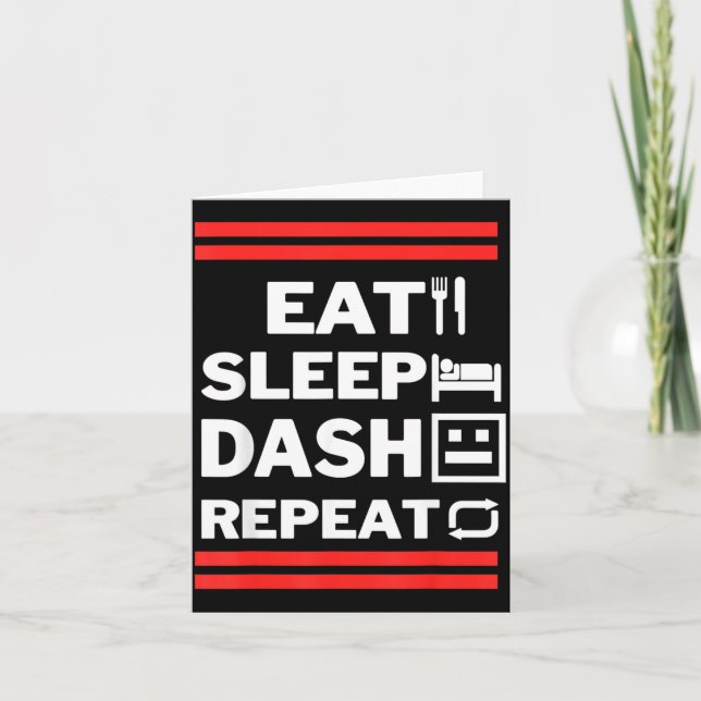 Carte Manger Dormir Dash Répéter Jeu Vidéo (Devant)