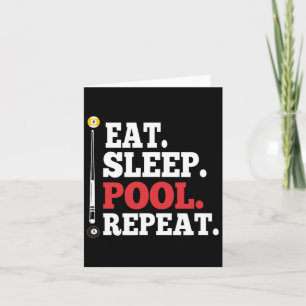 Carte Manger Piscine de sommeil Répéter Billard amusant