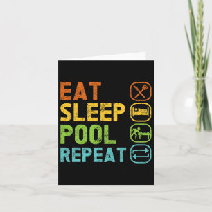 Carte Manger Piscine de sommeil Répéter Piscine Snooker 