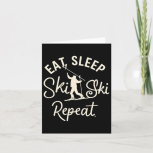 Carte Manger Sommeil Ski Répéter Ski Ski Ski Sports d'hi