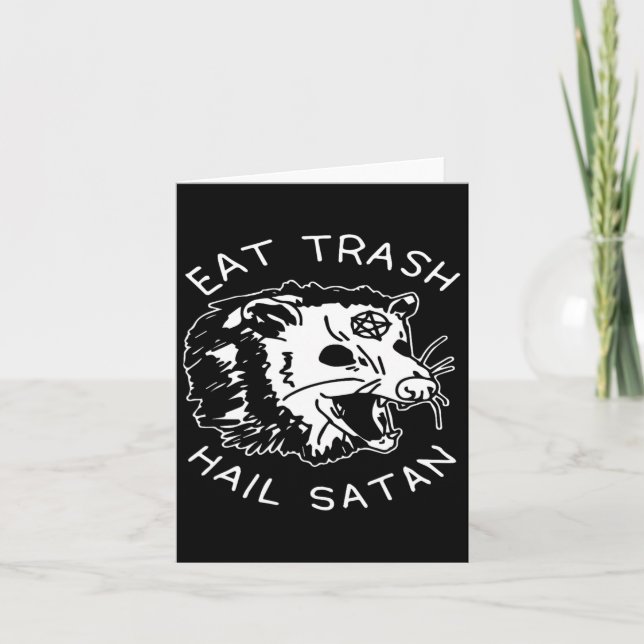 Carte Manger Trash Hail Satan Correspondant Pajama de No (Devant)