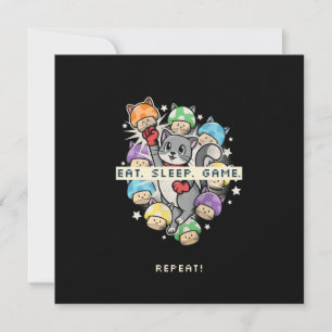 Carte Mangez, Dormir, Jeu, Répéter