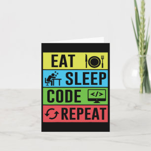 Carte Mangez Le Code De Sommeil Répéter La Programmation
