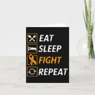 Carte Mangez le sommeil combattre la leucémie Sensibilis