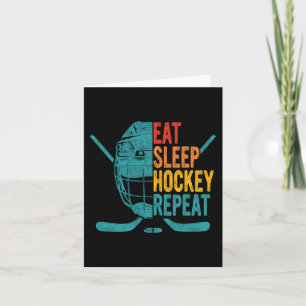 Carte Mangez le sommeil Hockey Répéter Hockey amusant Ho