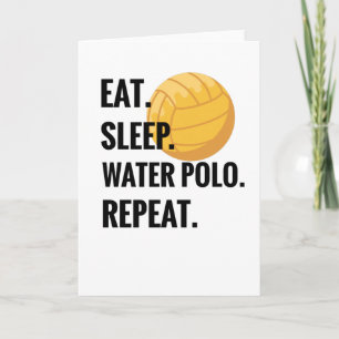 Carte Mangez Sleep Water Polo Répéter Water Polo Player 