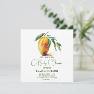Carte Mango tropical   BABY SHOWER