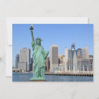 Carte Manhattan Skyline et la statue de la liberté