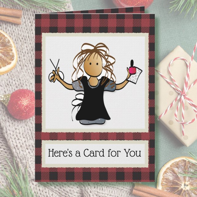 Carte Manicurist Nail Tech Merci pour cadeau de Noël (Créateur téléchargé)