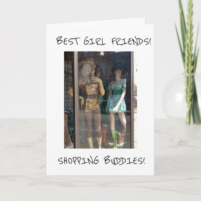 CARTE MANNEQUINS - BEST AMIS/SHOPPERS ANNIVERSAIRE (Devant)