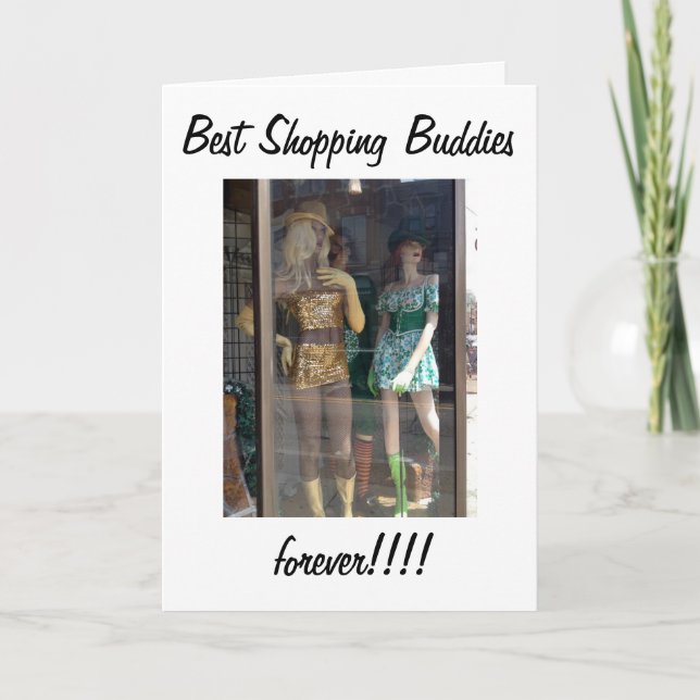 CARTE MANNEQUINS - LES MEILLEURS AMIS / SHOPPERS ANNIVER (Devant)