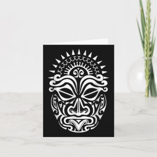 Carte Maori Polynesian Tattoo Haka Dance Face Mask Head