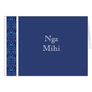 CARTE MAORIE :  Carte bleue de Nga Mihi