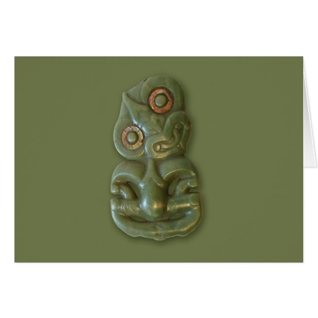 Carte maorie de Hei-Tiki (Devant horizontal)
