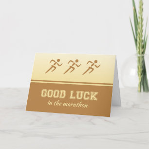 Carte Marathon bonne chance pour sportif