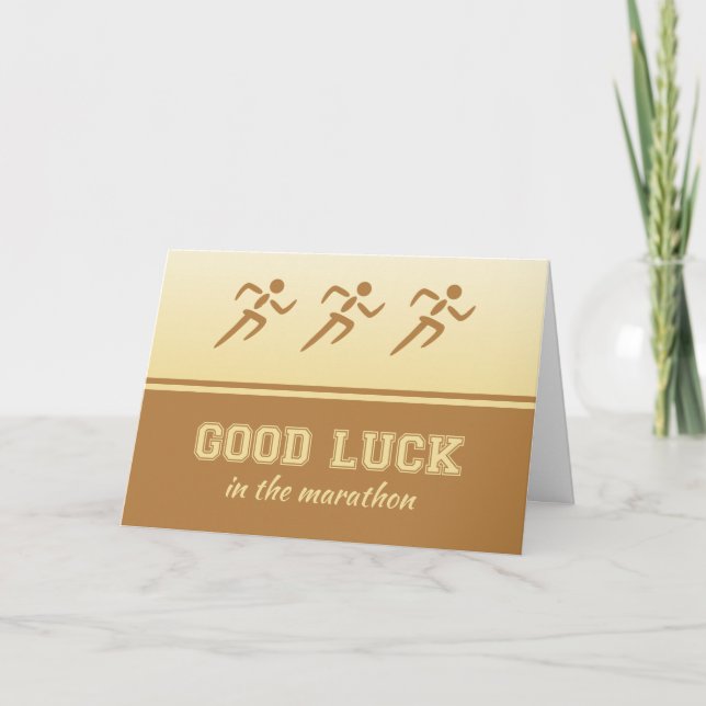 Carte Marathon bonne chance pour sportif (Devant)