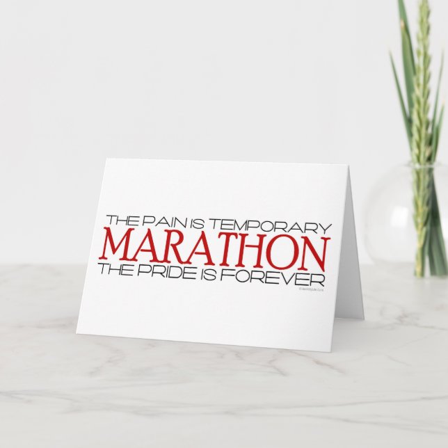 Carte Marathon - La fierté est pour toujours - Félicitat (Devant)