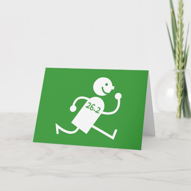 Carte Marathon mignon et drôle (Devant)