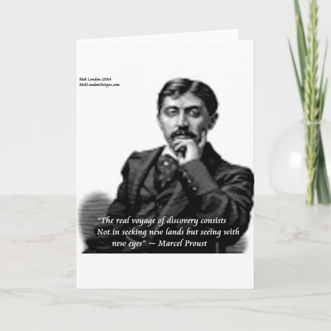 Carte Marcel Proust & Citation célèbre (Devant)
