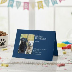 Carte Marche de queue Bon temps Labrador Anniversaire