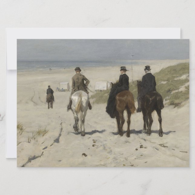 Carte Marche du matin à cheval sur la plage (par Anton M (Devant)