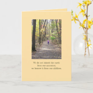 CARTE MARCHER DANS LES BOIS / NATURE / CITATION / BLANC 