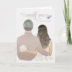 Carte Marchez-moi vers le bas Mariage abîmé père et mari
