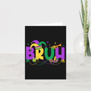 Carte Mardi Gras Bruh Mème Mardi Gras Enfants Ados Homme