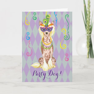Carte Mardi Gras Chinese Crested