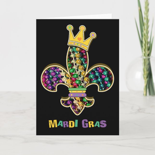 Carte Mardi Gras Fleur (Devant)