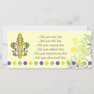 Carte Mardi Gras Fleur de Dots
