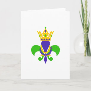 CARTE MARDI GRAS FLEUR DE LIS