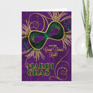 Carte Mardi Gras Let the Good Times Roll