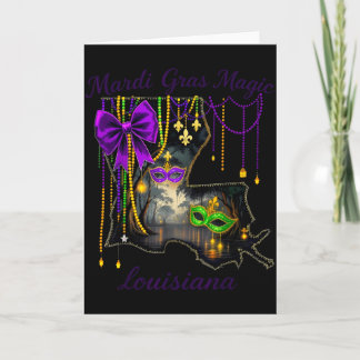 Carte Mardi Gras Magic Louisiana Carnival Mask Men Women