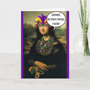 Carte Mardi gras Mona Lisa