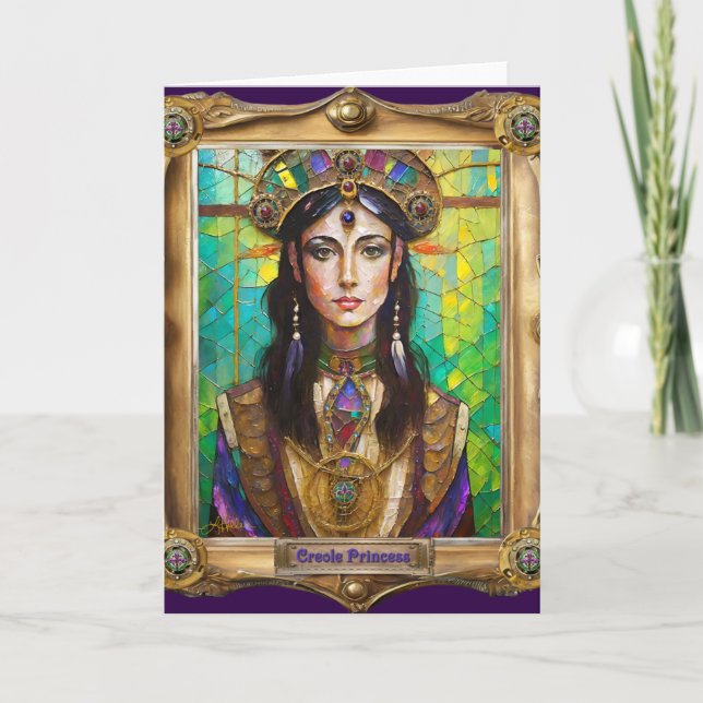 Carte Mardi Gras Realm Portraits - La Princesse Créole (Devant)