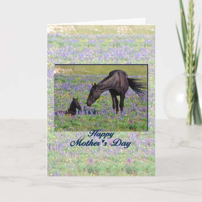 Carte Mare et Foal from Son ou Daughter Poem (Devant)