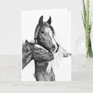 Carte Mare et Foal Mother's Day Card