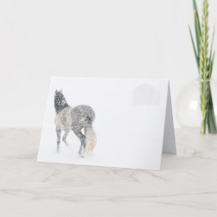 Carte Mare in a Blizzard II Horse Greeting Card