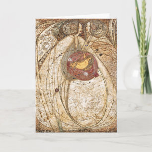 Carte Margaret MacDonald Mackintosh Coeur du Rose
