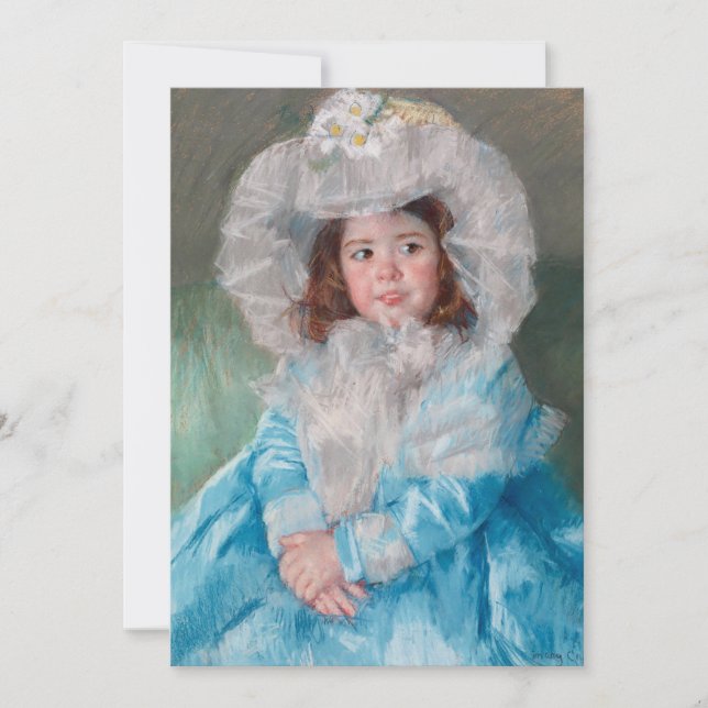 Carte Margot en bleu | Mary Cassatt (Devant)