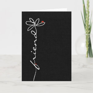 Carte marguerite d'anniversaire de l'ami et coccinelles 