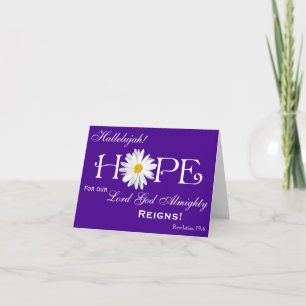 Carte Marguerite Shasta Hope Hallelujah ! Le Seigneur Di