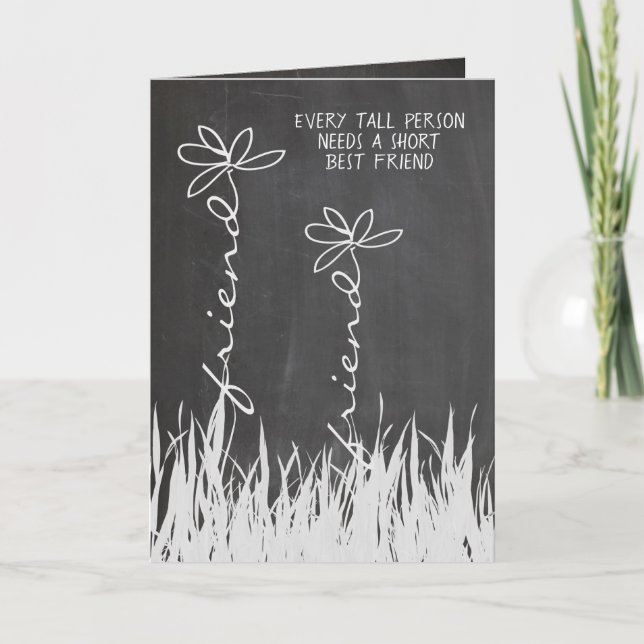 Carte marguerites d'amitié sur le tableau de bord (Devant)