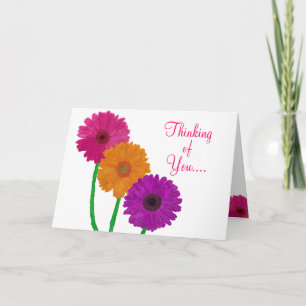 Carte Marguerites peintes de Gerbera