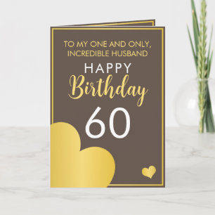 Carte Mari Brown et or moderne 60e anniversaire