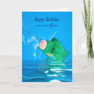 Carte Mari d'anniversaire Il's Catch Life Large Fish