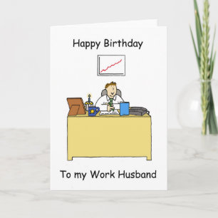 Carte Mari de travail Joyeux anniversaire