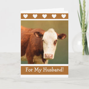 Carte Mari Drôle Vache Heureux Anniversaire